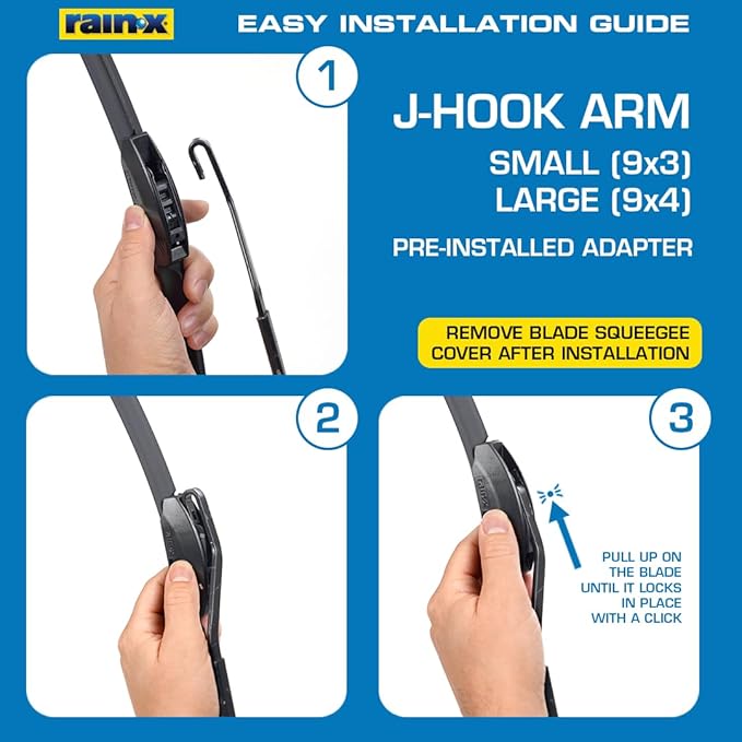 Rain-X 810333 Total Clear Beam Wiper Blades 24" & 20" Windshield Wipers for All-Weather Performance, Rubber Squeegee for Smooth Clean Wipe & Quiet Operation - 2 Pack Value