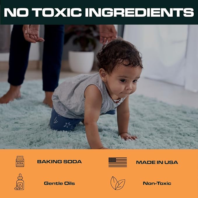 Ripclean Carpet Deodorizer & Freshener Cleaning Powder, Odor Eliminator for Strong Odors & Homes w/Pets, Safe around Kids & Pets, Use on Carpet, Rugs, Upholstery & More (16 Ounce, Lemon)