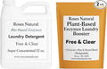 Bio-Based Enzymes Laundry System – Liquid Laundry Detergent (32 fl oz) + Enzyme Booster (16 oz) Bundle – Plant-Based, Low-Suds, HE Safe, Made in the USA (Free & Clear)