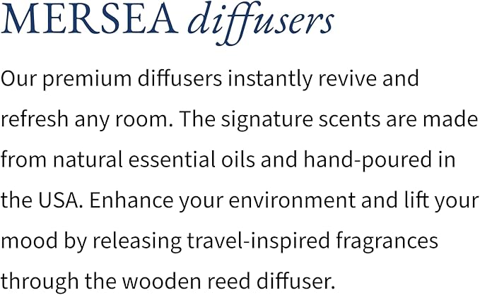 MERSEA Summer in Provence Bamboo Reed Diffuser, Scented Glass Oil Diffuser (3.4 fl oz)