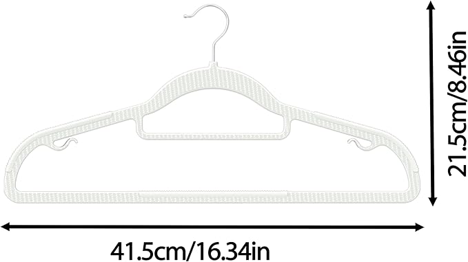 MLKJHHI 60 Pack Thin Space Saving Hangers, No Slip Clothes Hangers with Non Slip Textured and 360° Hook - Plastic Hanger, Closet Organizer for Shirt, Pants, Suit, Skirt, Coat - White