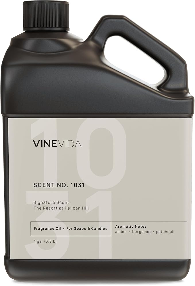 VINEVIDA Scent NO. 1031 Fragrance Oil - 1 Gallon (8lbs) - Inspired by: The Resort at Pelican Hill Fragrance Oil for Candle Making - Made in USA Candle Scents Scents for Soap Making