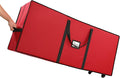 Sattiyrch Christmas Tree Storage Bag, Fits Up to 7.5 ft Tall Artificial Tree, Heavy Duty 600D Canvas Red Rolling Tree Storage Bag with Sleek Dual Zipper and Durable Handles, 45" x 15" x 20"