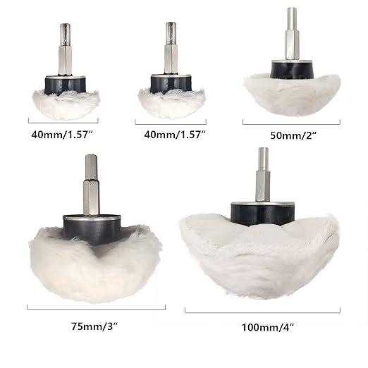 Tworider 11 pcs Buffing Wheel for Drill, Buffing Pad Polishing Wheel Kits, Wheel Shaped Polishing Tool for Metal Aluminum, Stainless Steel, Chrome, Jewelry, Wood, Plastic, Ceramic, Glass, etc