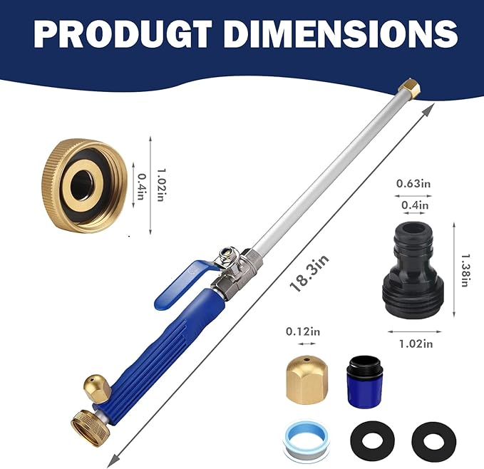 【Limited Stock! 】Garden Hose Nozzle, High Pressure hose sprayer nozzle, Power Washer Hose Attachment with 2 Different Nozzles and Hose Quick Connectors For Patio Car Pet Washing