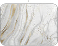 Marble Dish Drying Mat for Kitchen Counter White Golden Marble Gary Grey Drying Mats Super Absorbent Reversible Microfiber Kitchen Countertop Protector Dishes Pad Large 18x24 inch
