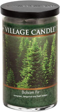 Village Candle Balsam Fir Large Tumbler Glass Jar, Scented Candle, Notes of Evergreen, Bergamot, and Fresh Balsam, 19 oz.