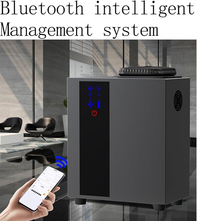 Fragrance Scent Collection HVAC Diffuser - Area 5300 sq ft or Full Air System, Bussiness, Home, 7 Fl Oz 200ml, Bluetooth Control, X2000 Black, DIFFMELY