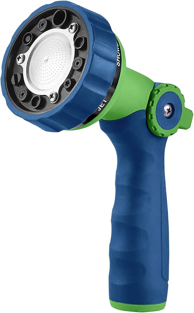 GREEN MOUNT Garden Hose Nozzle, Water Hose Spray Nozzle with Thumb Control On Off Valve for Easy Water Flow Control