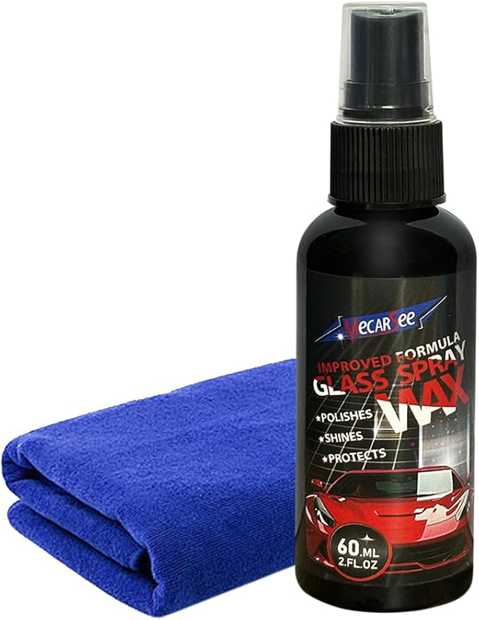 Mecarsee Glass Coating Spray for Car Windshield - Long-Lasting Hydrophobic Protection, Prevent Fogging, UV Shield - Improves Visibility in Rain & Snow - Easy to Apply