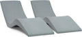 Aqua Outdoors - in-Pool Chaise Lounger - Pool & Sun Shelf Lounge Chair - Designed for Water Depths Up to 9” - Compatible with All Types - Poolside & Sun Deck Tanning - Set of 2 - Gray Granite