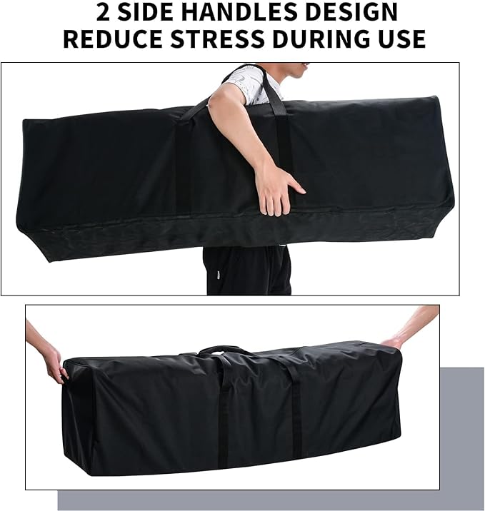 Urbanstand 52 Inch Extra Large Duffle Bag for Travel, 190L Sports Gear Storage Bag with 2-way Lockable Zippers, Long Duffel Bag for Tent Camping Moving tripod (Black)