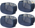 LATERONON 4 Pcs Mesh Popup Laundry Hamper, Opening Laundry Basket,Popup Laundry Basket with Durable Handles,Foldable Pop-up Mesh Hamper Dirty Clothes Basket for Clothes & Laundry-Home Organization
