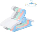 30 Pack Baby Hangers, Non-Slip Kids Hangers, 11"-14" Adjustable Infant Hanger, Space Saving Plastic Hanger for Girl Boy Toddler Kids Child (Multicolour)