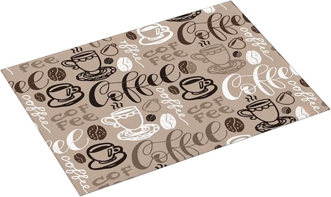 Coffee Mat Coffee Cup Dish Drying Mat for Kitchen Counter Microfiber Absorbent Dish Draining Reusable Washable Extra Large 18"x24" (Brown, 18x24in)
