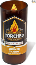Torched Beer Scented Candles | Natural Soy Wax Candle | Summer Shandy Scent 8 oz | Makes a Great Gift for Men, Beer Lovers, and Collectors | Bar Man-Cave Decor and Accessories