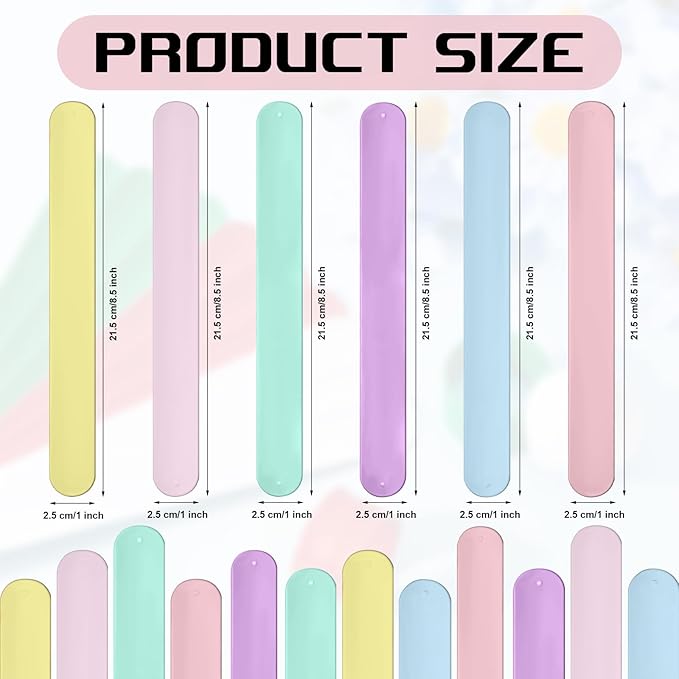 Charniol 12 Pieces Wrapping Paper Roll Holder Holiday Flip Wraps Silicone Covered Metal Strips Flip 1 x 9 Inch Stabilizer Slap Band for Poster Gift Paper Vinyl Storage Organize (Macaron Color)