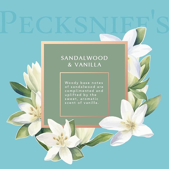 Pecksniff’s Sandalwood & Vanilla Foaming Bath Soak – Luxury Bubble Bath, 1L / 33.8 fl oz, Made in England