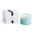 LAFCO New York 3-Wick Candle, Marine - 30 oz - 120-Hour Burn Time - Reusable, Hand Blown Glass Vessel - Made in The USA