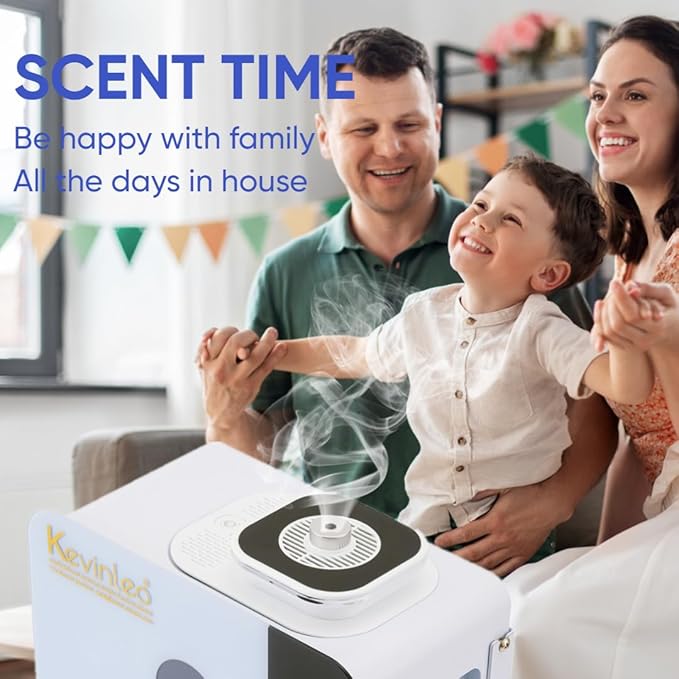 Kevinleo Scent Diffuser Machine WiFi Control for 7,500 Sq.Ft Large Spaces, 800ml Aromatherapy Nebulizing Waterless Diffuser Lasting-Long Fragrane,Essential Oils Diffuser HVAC for Office, Hotels