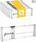8 Pack Drawer Dividers for Clothes, 3.94" High 11.05"-17.32" Adjustable Expandable Dresser Drawer Organizer, Clear Plastic Separators for Dresser, Baby Clothing, Underwear, Cosmetic
