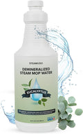 Steam & Go Demineralized Water Cleaning Solution for Floor & Multi-Surface Steam Cleaners - Compatible for All Steam Mops - Eucalyptus Mint Scent, 32 oz