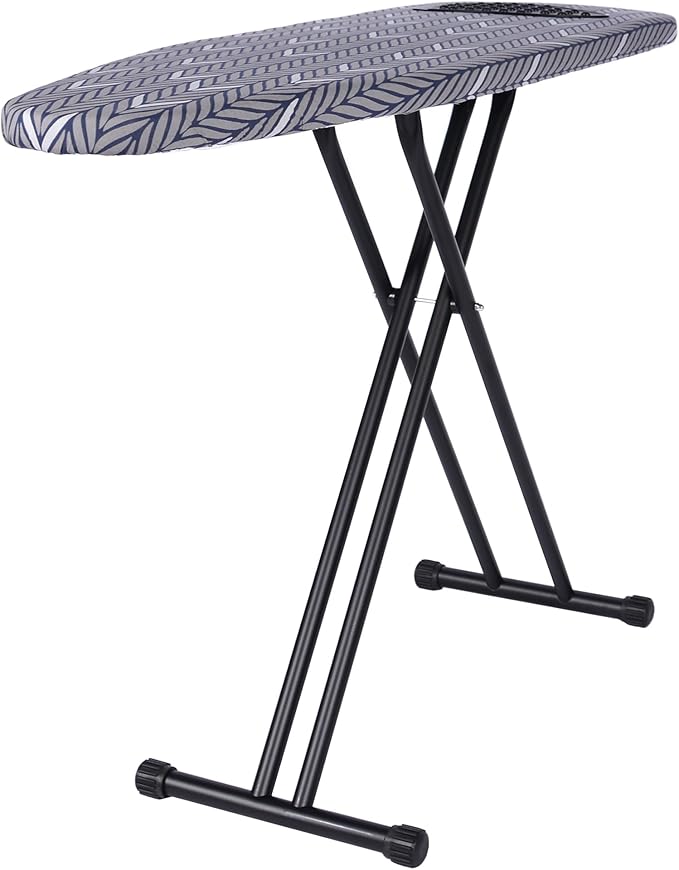veiox Ironing Board Full Size, Metal Construction Iron Board with Extra Thick Heavy Duty Padded Cover, Stable Structure, Anti-Skid Feet (47x16)