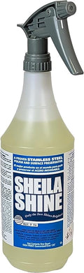 Sheila Shine 32oz Stainless Steel Cleaner and Polish - Cleans, Polishes & Protects Kitchen Appliances, Refrigerators, Sinks, Ovens & Grills - Leaves Streak Free Shine - Stainless Steel Spray Cleaner