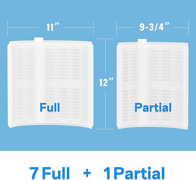 Cryspool® 1002 DE Filter Compatible with PFS1224, FS-2002, FC-9520, Pro-Grid DE2420, 59001100, 7 Full + 1 Partial, 24 Sq.Ft DE Grid Swimming Pool Filter Cartridge, 1 Set