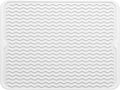 MicoYang Silicone Dish Drying Mat for Multiple Usage,Easy clean,Eco-friendly,Heat-resistant Silicone Mat for Kitchen Counter or Sink,Refrigerator or drawer liner White L 16 inches x 12 inches