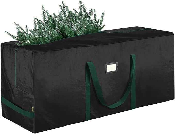 BALEINE 9 ft Christmas Tree Storage Bag, Heavy Duty Extra Large Artificial Christmas Tree Bag with Reinforced Handles and Dual Zippers Wide Opening (Black, 9 ft)