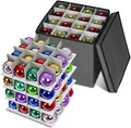 ProPik Christmas Ornament Storage Box, 4 Tier Holds Up to 64 Holiday Ornaments Decoration Balls, Storage Container with Dividers, Made with Durable 600D Oxford Polyester Material (Gray)