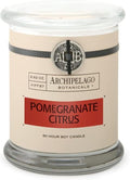 Archipelago Botanicals Pomegranate Citrus Soy Candle – 8.6 oz, Hand-Poured Premium Wax, Glass Jar, Burns Approx. 60 Hours, 4.5-Inch Scented Candle for Home