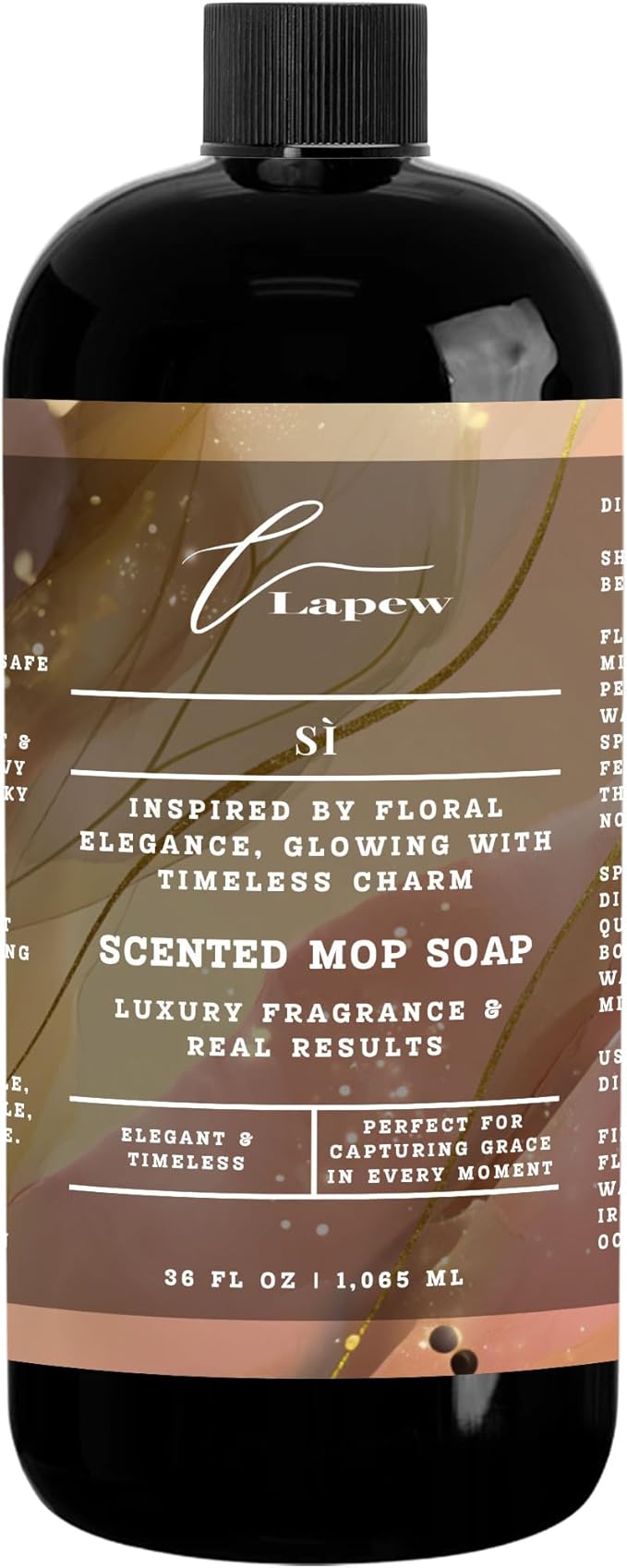 Lapew Sì Scented Mop Soap Concentrate 36 oz | Premium Fragranced Floor Cleaner | Streak-Free | Hard Floor Cleaning Solution | Eco Friendly | Sì Armani Fragrance