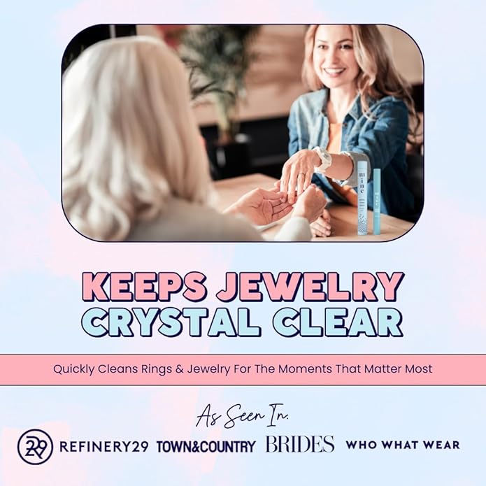 On-The-Go Ring and Jewelry Cleaning Pen - Crystal Clear Carats - Natural and Premium Shine Solution - Portable Travel Size Diamond and Gemstone Cleaner