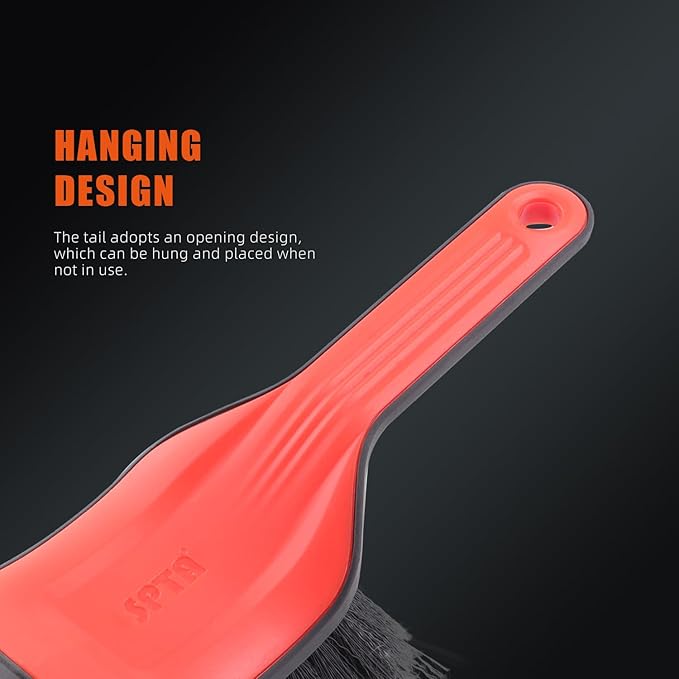 Wheel Face Brush,2Pcs Wheel Brush, Carpet Cleaning Brush,Stiff Synthetic Bristles,Ergonomic Design Handle, Scrub Brush for Floor Mats,Car Wheel Hub Cleaning,Car Interior,Home Soft Flagged-Tip Bristles