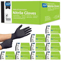 Inspire Case of 1000 Nitrile Gloves | THE ORIGINAL Quality Black Disposable Glove Latex Free | 4.5 Medical Cooking Cleaning Mechanic (Black Size Medium)