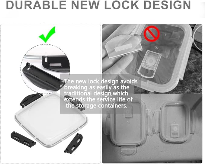 CASA LINGO Airtight Food Storage Containers with Lids, 5.3L Large Pantry Organization and Storage for Flour Sugar Dry Food Cereal, Set of 4 Plastic Food Storage Containers