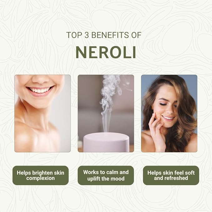 Neroli Essential Oil - Direct from Al Sheikh for Export Egypt - Steam Distilled - Aceite de Neroli for Aromatherapy, Massage, Diffuser, DIY Candle and Soap Making - 2lbs
