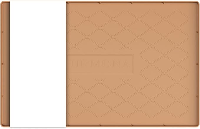 URMONA Under Sink Mat for Kitchen Waterproof, 22" x 14" Silicone Under Sink Mat for Shelf Liner Organizer, Cabinet Sink Protector Under Sink Liner for Bottom Kitchen, Bathroom(Khaki)