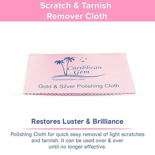 Caribbean Gem USA Polishing Cream | Safely Tarnish Remover Polishing Cream From Gold, Silver, and Platinum | 2OZ Bottle | With Polishing Cleaning Cloth | 1 Pack