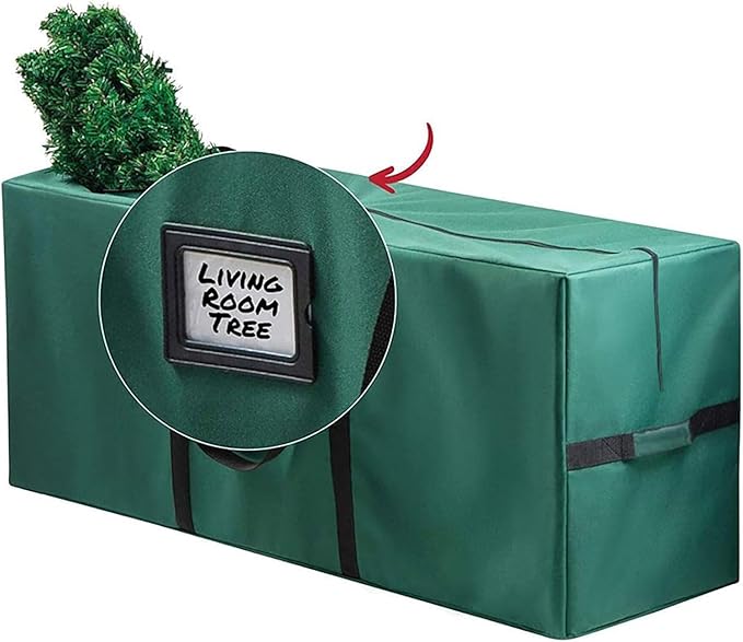 Christmas Tree Storage Bag Waterproof for Up to 11 Ft Artificial Trees, Heavy-Duty Tree Storage Bag with Handles & Zipper for Christmas Decor Storage and Protection