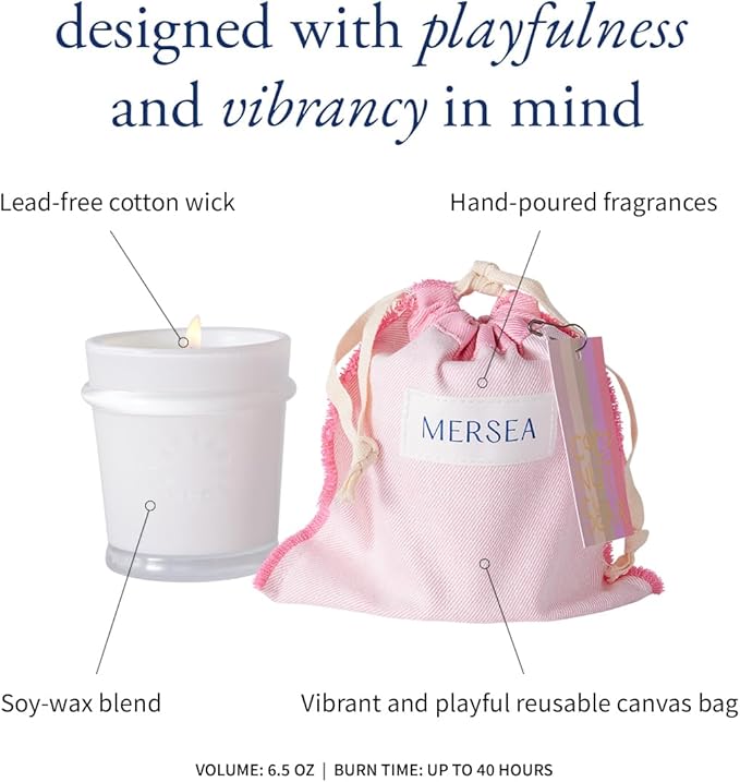 MERSEA Luxury Scented Candle with Sandbag - 6.5 Oz (40+ Hour Burn) (Coconut Sugar)