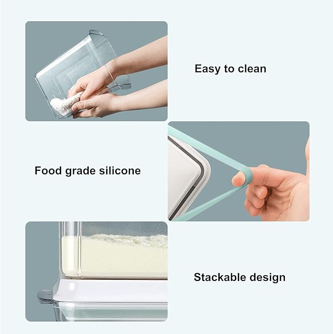 Cozey Daily Formula Dispenser Container with Scoop 1500ML / 1.5QT Milk Powder BPA-Free Airtight 650g Formula Storage Container with Lids, BPA-Free Airtight Food Storage Container