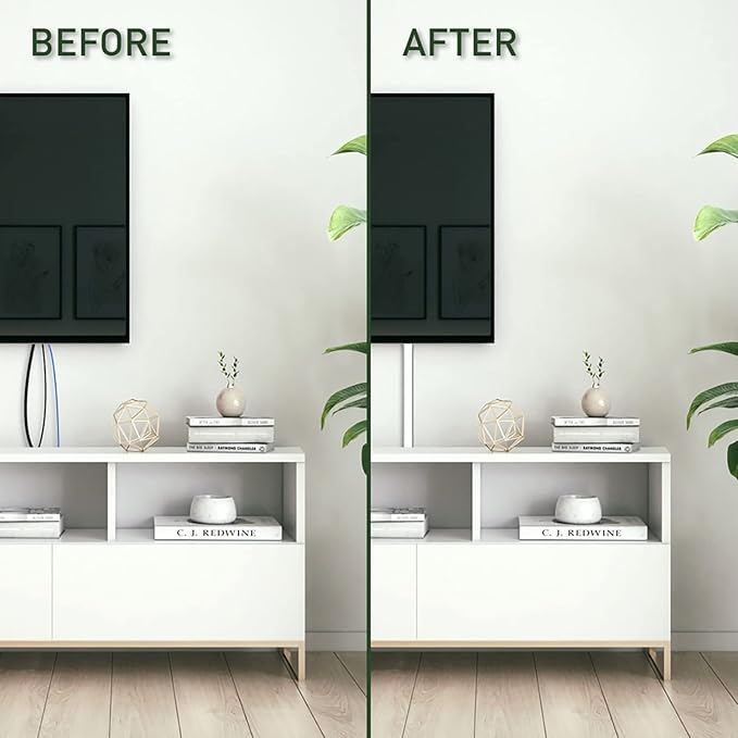 Legrand Wiremold Cable Management Kit, CordMate II, Cord Organizer and Hider, Cord Cover, Concealer, and Protector for Wall, Medium Capacity, CMK50