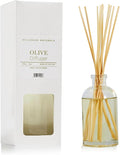 Hillhouse Naturals Reed Diffuser Set - Olive Scent Diffuser - Reed Diffusers for Home with Long Lasting Fragrance – 6 oz Oil – Diffuse Time 4-6 Months – Made in The USA