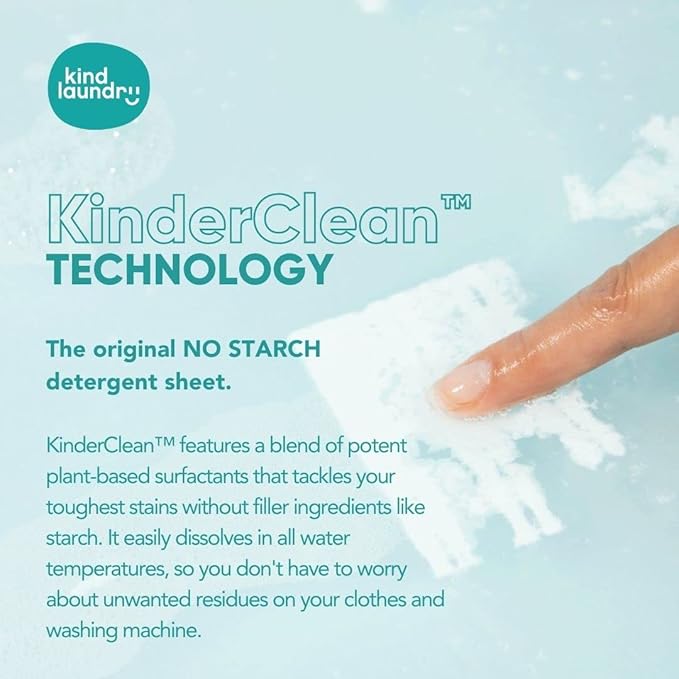 KIND LAUNDRY Wool Dryer Balls (3-Pack) & Detergent Sheets - Eco-Friendlier, Organic and Reusable Fabric Softener