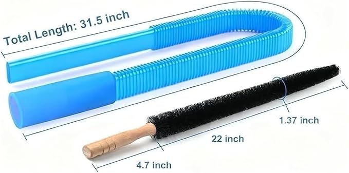 Universal Dryer Vent Cleaner Kit with Long Flexible Hose & Brush, Fits All Vacuums for Lint and Debris Removal