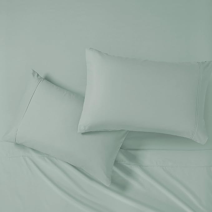 Modern Threads Soft Microfiber Solid Sheets - Luxurious Microfiber Bed Sheets - Includes Flat Sheet, Fitted Sheet with Deep Pockets, & Pillowcases Smoke California King