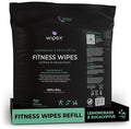 Wipex Gym Wipes for Equipment Cleaning - 700 Large 8"x12" Natural Fitness Wipes Refills for Dispensers - Made with Lemongrass, Eucalyptus Oil & Vinegar, Bulk Surface Multipurpose (1 Pack)